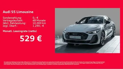 Neu Audi S5 Ambiente 367 PS (269 kW) 2025 Weiß Limousine
