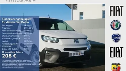 New Fiat Doblò 131 HP (96 kW) 2025 White Minivan