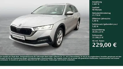 Gebraucht Skoda Octavia Scout 4x4 150 PS (110 kW) 2022 Brillantsilber metallic Kombi