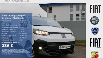 Nouă Fiat Scudo Comfort 144 CP (105 kW) 2025 Alb Van