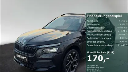 Schwarz Gebraucht 2021 Skoda Kamiq Monte Carlo SUV | 25.450 € (Fairer Preis)