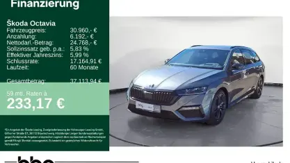 Brugt Skoda Octavia RS 200 HK (147 kW) 2023 Grå Stationcar