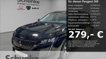 Occasion Peugeot 308 SW Allure 131 PK (96 kW) 2024 Zwart Stationwagen
