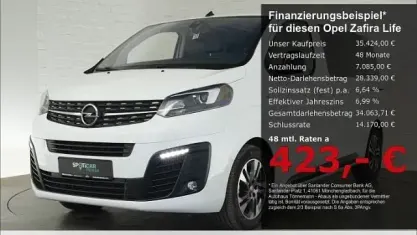 Gebraucht Opel Zafira Life Elegance 177 PS (130 kW) 2021 Weiss Van / Kleinbus