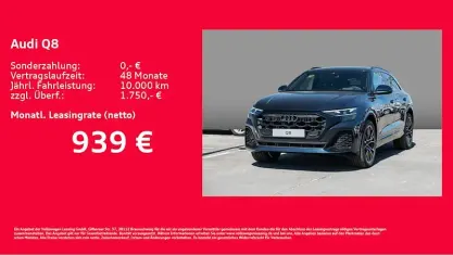 Neu Audi Q8 Ambiente 286 PS (210 kW) 2026 Blau SUV