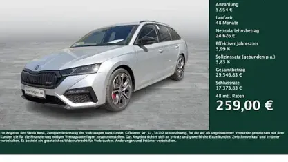 Gebraucht Skoda Octavia RS 245 PS (180 kW) 2023 Brilliantsilber metallic Kombi