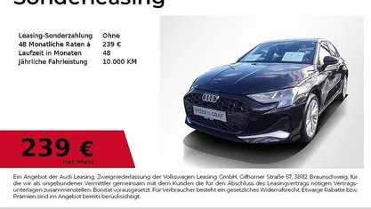 Mythosschwarz metallic Gebraucht 2025 Audi A3 Advanced Plus Limousine | 26.890 € (Superpreis)
