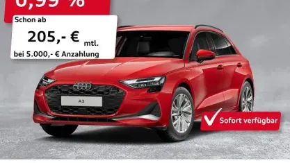 Gebraucht Audi A3 Advanced 204 PS (150 kW) 2025 Progressivrot metallic Limousine