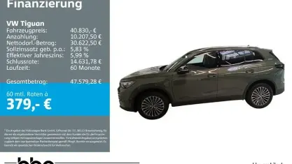 Gebraucht VW Tiguan 204 PS (150 kW) 2025 Grün SUV