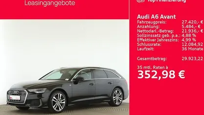 Mythosschwarz metallic Gebraucht 2021 Audi A6 Sport Kombi | 27.420 € (Superpreis)