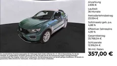 Cactus green Gebraucht 2021 VW T-Roc Cabriolet Style Cabrio | 25.930 € (Fairer Preis)