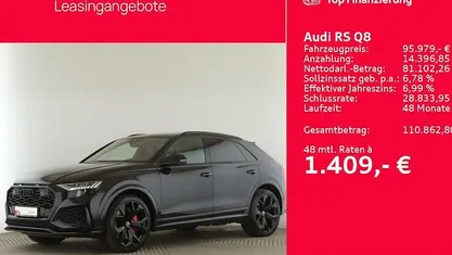 Schwarz Gebraucht 2021 Audi RS Q8 Ambiente SUV | 92.989 € (Fairer Preis)