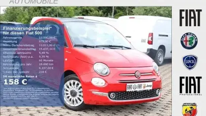 Gebraucht Fiat 500 Dolcevita 71 PS (52 kW) 2022 Passione rot Limousine