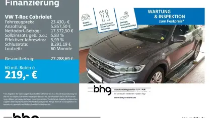 Gebraucht VW T-Roc Cabriolet Style 110 PS (80 kW) 2022 Grau Cabrio