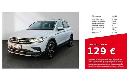 Usata VW Tiguan Elegance 200 CV (147 kW) 2022 Bianco SUV