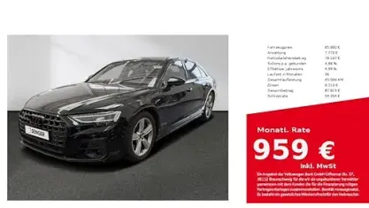 Begagnad Audi S8 Ambiente 571 HK (419 kW) 2024 Svart Sedan