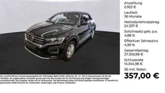 Deep black perleffekt Gebraucht 2021 VW T-Roc Cabriolet Style Cabrio | 27.430 € (Fairer Preis)