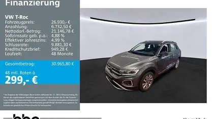 Grau Gebraucht 2022 VW T-Roc Style SUV | 26.930 € (Fairer Preis)