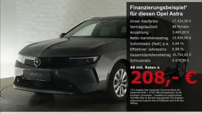 Gebraucht Opel Astra Elegance 131 PS (96 kW) 2023 Grau Kleinwagen