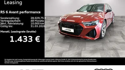 Rot Neu 2025 Audi RS6 Performance Kombi | 168.550 €