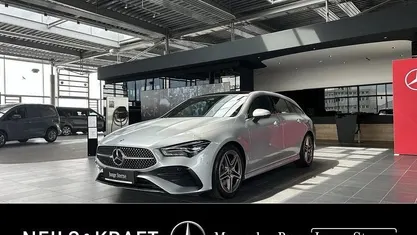 Metalliclack hightechsilber Gebraucht 2024 Mercedes CLA250 Shooting Brake AMG Kombi | 36.970 € (Fairer Preis)