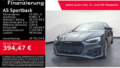 Gebraucht Audi A5 S-Line 286 PS (210 kW) 2022 Grau Coupé