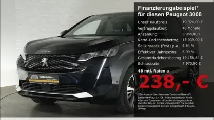 Gebraucht Peugeot 3008 Allure 131 PS (96 kW) 2023 Schwarz SUV