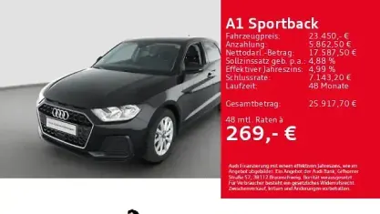 Gebraucht Audi A1 Sportback Advanced 116 PS (85 kW) 2025 Schwarz Kleinwagen