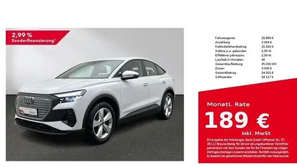 Gebraucht Audi Q4 Sportback e-tron Advanced 125 kW (170 PS) 2022 Gletscherweiß metallic SUV