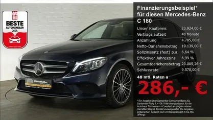 Gebraucht Mercedes C180 Avantgarde 122 PS (89 kW) 2019 Blau Limousine