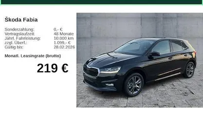 Neu Skoda Fabia Tour 116 PS (85 kW) 2025 Schwarz Limousine