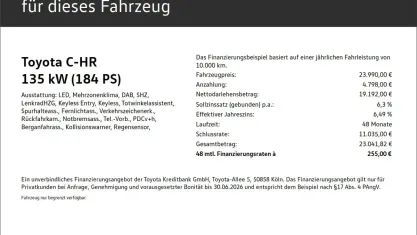Gebraucht Toyota C-HR Team 184 PS (135 kW) 2021 Grau SUV