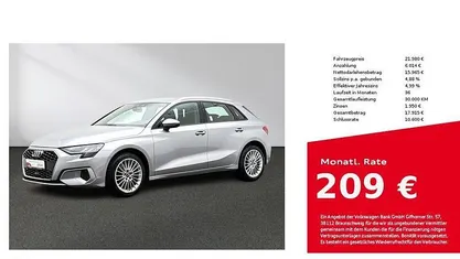 Gebraucht Audi A3 Ambiente 110 PS (80 kW) 2021 Florettsilber metallic Limousine