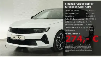 Gebraucht Opel Astra 131 PS (96 kW) 2025 Weiss Kleinwagen