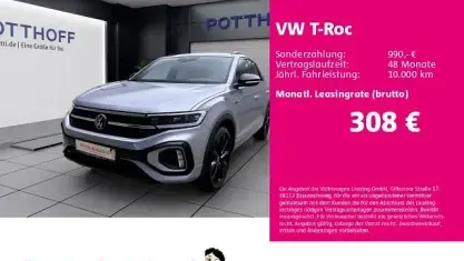 Gebraucht VW T-Roc R-line 150 PS (110 kW) 2022 Silber SUV