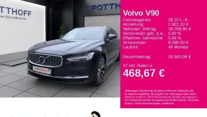 Gebraucht Volvo V90 Inscription 392 PS (288 kW) 2020 Onyx black / metallic Kombi