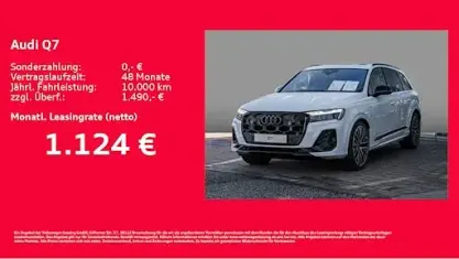 Neu Audi Q7 S-Line 394 PS (289 kW) 2025 Weiß SUV