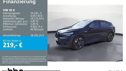 Gebraucht VW ID.4 Pure 125 kW (170 PS) 2023 Schwarz SUV