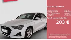 Weiß Gebraucht 2025 Audi A3 Sportback Advanced Limousine | 28.180 € (Fairer Preis)