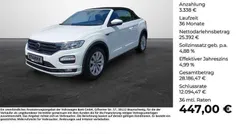 Pure white Gebraucht 2021 VW T-Roc Cabriolet R-line Cabrio | 28.730 € (Fairer Preis)