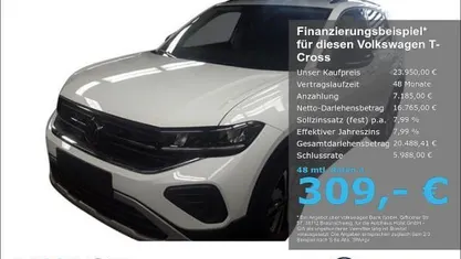 Weiß Gebraucht 2025 VW T-Cross Goal SUV | 23.950 € (Fairer Preis)