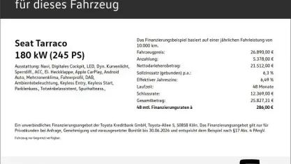 Gebraucht Seat Tarraco Xperience 245 PS (180 kW) 2023 Grau SUV