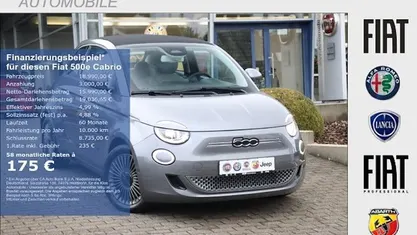 Grau Gebraucht 2021 Fiat 500e Icon Cabrio | 18.990 € (Fairer Preis)