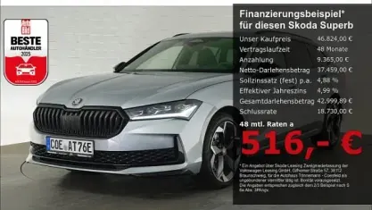 Gebraucht Skoda Superb SportLine 204 PS (150 kW) 2026 Silber Kombi