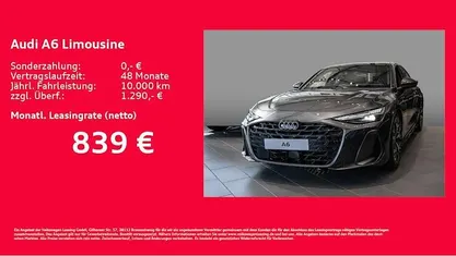 Neu Audi A6 Ambiente 204 PS (150 kW) 2025 Grau Limousine