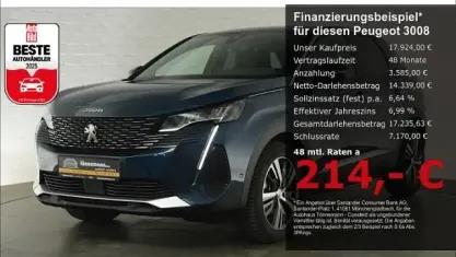 Gebraucht Peugeot 3008 Allure 131 PS (96 kW) 2023 Celebes blau SUV