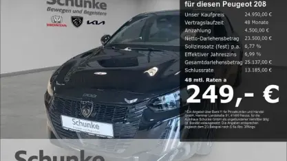 Neu Peugeot 208 GT 145 PS (106 kW) 2025 Schwarz Kleinwagen