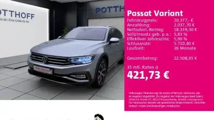 Gebraucht VW Passat Alltrack 190 PS (139 kW) 2020 Silber Kombi