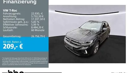 Gebraucht VW T-Roc R-line 110 PS (80 kW) 2024 Deep black perleffekt SUV