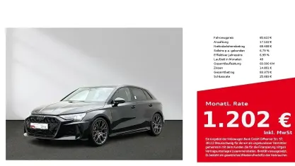 Neu Audi RS3 Sportback Design 400 PS (294 kW) 2026 Schwarz Kleinwagen